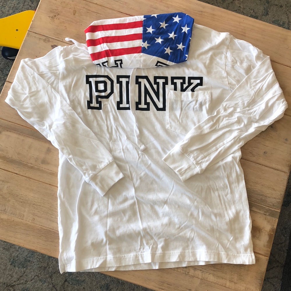 PINK Lightweight USA Hoodie